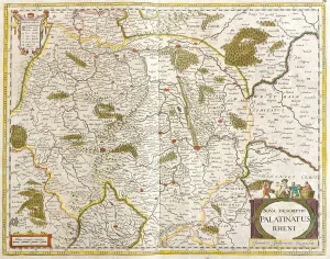 Map of the Palatinate Rhenan (Germany) (etching, 1671) Map of the Palatinate Rhenan (Germany) (etching, 1671)