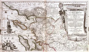 Map of Poitou Charentes (France) (Engraving, 1717) Map of Poitou Charentes (France) (Engraving, 1717)