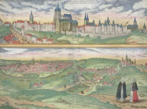 Map of Prague, from Civitates Orbis Terrarum by Georg Braun (1541-1622 Map of Prague, from Civitates Orbis Terrarum by Georg Braun (1541-1622