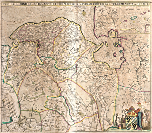 Map of the Province of Groningen (Netherlands) (etching, 1671) Map of the Province of Groningen (Netherlands) (etching, 1671)