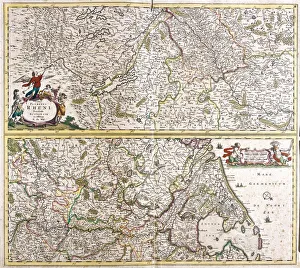 Map of the Rhenanie (Germany) (etching, 1671) Map of the Rhenanie (Germany) (etching, 1671)