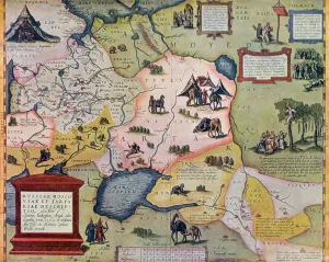 Map of the Russian empire in the sixteenth century, copy of an original of 1571 Map of the Russian empire in the sixteenth century, copy of an original of 1571