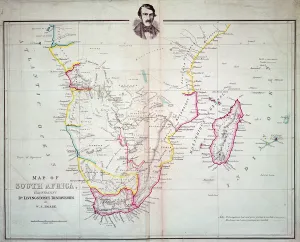 Map of South Africa illustrating Dr. Livingstones discoveries (colour litho) Map of South Africa illustrating Dr. Livingstones discoveries (colour litho)