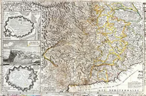 Map of the South territories of the duke of Savoy, in Italy (Engraving, 1717)