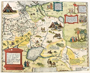 Map of the territory of Russia, 1570 (engraving) Map of the territory of Russia, 1570 (engraving)