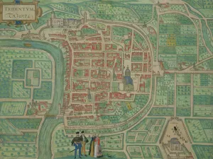 Map of Trento, from Civitates Orbis Terrarum by Georg Braun (1541-1622 Map of Trento, from Civitates Orbis Terrarum by Georg Braun (1541-1622