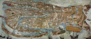 Map of Venice, first half of 17th century (panel) Map of Venice, first half of 17th century (panel)