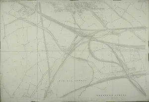 Brent Gallery: Map of Willesden, London (litho)