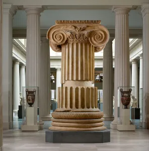 Marble column from the Temple of Artemis at Sardis Marble column from the Temple of Artemis at Sardis