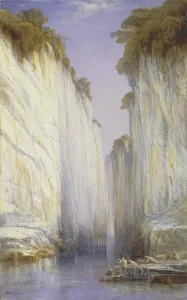 Jubbulpore Gallery: The Marble Rocks - Nerbudda Jubbolpore (oil on canvas)