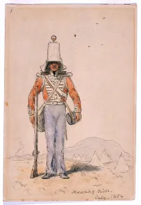 Marching order, July 1854 (pen and ink and watercolour ) Marching order, July 1854 (pen and ink and watercolour )