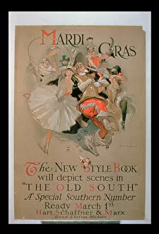 Mardi Gras, Advertisement for The New Style Book, Special Southern Number With Scenes From The Old South (colour litho)