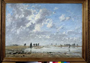 Maree basse a Etaples Painting by Eugene Louis Boudin (1824-1898), 1886 Maree basse a Etaples Painting by Eugene Louis Boudin (1824-1898), 1886