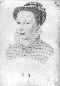 Marguerite of Valois (1553-1615) 1568 (pencil on paper) (b/w photo) Marguerite of Valois (1553-1615) 1568 (pencil on paper) (b/w photo)