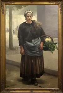 Marianne Offrey, green screaming. Painting by Alfred Roll (1846-1919), oil on canvas Marianne Offrey, green screaming. Painting by Alfred Roll (1846-1919), oil on canvas
