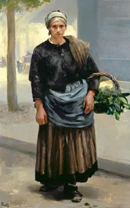 Marianne Orfrey, Vegetable Seller (oil on canvas) Marianne Orfrey, Vegetable Seller (oil on canvas)