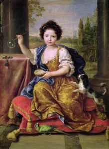 Marie-Anne de Bourbon (1666-1739) Mademoiselle de Blois, Blowing Soap Bubbles (oil Marie-Anne de Bourbon (1666-1739) Mademoiselle de Blois, Blowing Soap Bubbles (oil