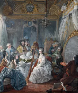 Marie Antoinette, Queen of France, in her room. Detail (gouache, 1777) Marie Antoinette, Queen of France, in her room. Detail (gouache, 1777)
