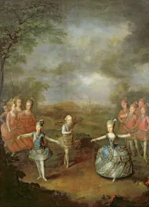 Marie Antoinette and her sisters in Il Trionfo dell Amore, performed Marie Antoinette and her sisters in Il Trionfo dell Amore, performed