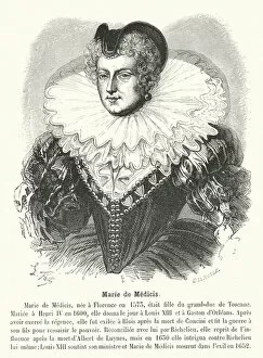 Medici Family Collection: Marie de Medicis (engraving)