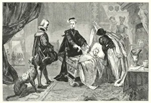 Marie Stuart Devant le Berceau de Son Fils (engraving) Marie Stuart Devant le Berceau de Son Fils (engraving)