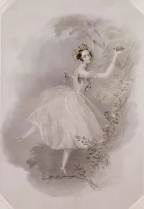 Marie Taglioni (1804-84) as the Sylph in La Sylphide, engraved by E. Marton, c Marie Taglioni (1804-84) as the Sylph in La Sylphide, engraved by E. Marton, c