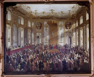 Marie Therese of Austria (1717-1780) at the ceremony of institution of the Order of St Marie Therese of Austria (1717-1780) at the ceremony of institution of the Order of St