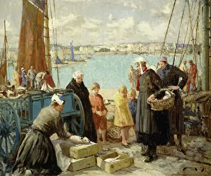 Using Hands Collection: Marketing the Tunny, Concarneau, (oil on canvas)