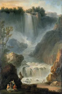 The Marmore waterfall, Terni (oil on paper laid on canvas) The Marmore waterfall, Terni (oil on paper laid on canvas)