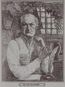 The Marquis de Sade (1740-1814) in Prison (engraving) The Marquis de Sade (1740-1814) in Prison (engraving)
