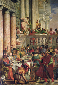 The Marriage Feast at Cana, detail of the left hand side, c.1562 (oil on canvas) The Marriage Feast at Cana, detail of the left hand side, c.1562 (oil on canvas)