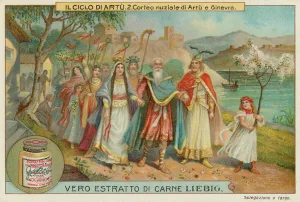 The marriage of King Arthur and Queen Guinevere (chromolitho) The marriage of King Arthur and Queen Guinevere (chromolitho)