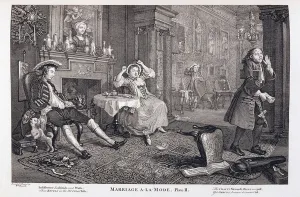 Marriage a la Mode (Plate II), 1768 (engraving) Marriage a la Mode (Plate II), 1768 (engraving)