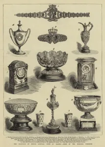 The Marriage of Prince Leopold, Duke of Albany, Some of the Wedding Presents (engraving) The Marriage of Prince Leopold, Duke of Albany, Some of the Wedding Presents (engraving)