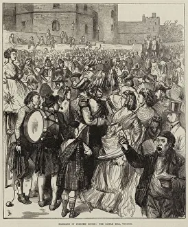 Castle Hill Gallery: Marriage of Princess Louise, the Castle Hill, Windsor (engraving)