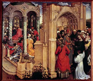 The Marriage of the Virgin Wood Painting by Robert Campin called the Master of Flemalle The Marriage of the Virgin Wood Painting by Robert Campin called the Master of Flemalle