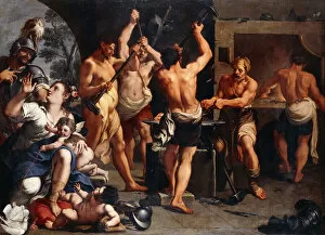 Bare Chested Gallery: Mars and Venus at the Forge of Vulcan (oil on canvas)