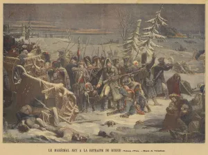 Marshal Ney on the Retreat from Russia (colour litho) Marshal Ney on the Retreat from Russia (colour litho)