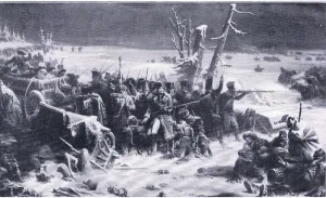 Marshal Ney supprorting the rear guard during the retreat from Moscow Marshal Ney supprorting the rear guard during the retreat from Moscow