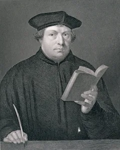Martin Luther (1483-1546), engraved by W. Holl, from World Religion Martin Luther (1483-1546), engraved by W. Holl, from World Religion