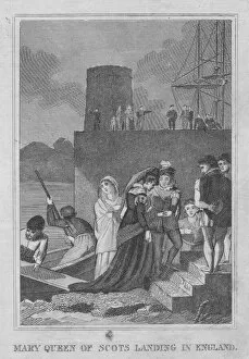 Mary Queen of Scots landing in England (engraving)