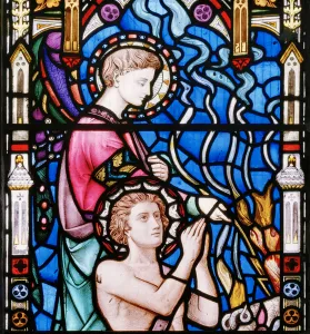 Detail from The Three Marys at the Tomb, 1865 (stained glass) Detail from The Three Marys at the Tomb, 1865 (stained glass)