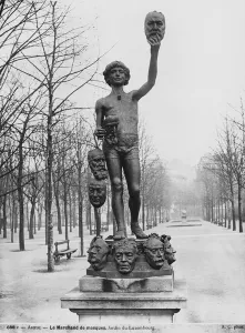 The mask seller, 1883 (bronze) (b/w photo) The mask seller, 1883 (bronze) (b/w photo)