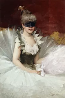 Good Looking Gallery: A Masked Beauty (oil on panel)