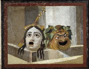 Grimace Gallery: Masks of the Roman Theatre, 2nd century (mosaic)
