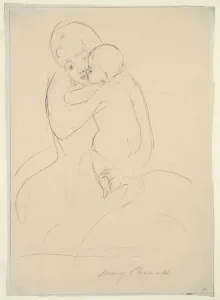 Maternal Caress, 1921 (charcoal and graphite on cream (discoloured) wove paper) Maternal Caress, 1921 (charcoal and graphite on cream (discoloured) wove paper)