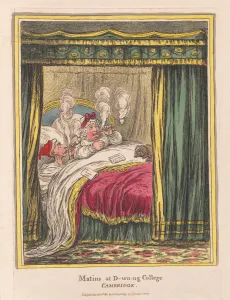 Matins at D-wn-ng College, Cambridge, pub. 1810 (hand coloured engraving) Matins at D-wn-ng College, Cambridge, pub. 1810 (hand coloured engraving)