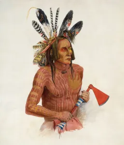 Mato-Tope, Adorned with the Insignia of His Warlike Deeds, 1834 (w/c on paper) Mato-Tope, Adorned with the Insignia of His Warlike Deeds, 1834 (w/c on paper)