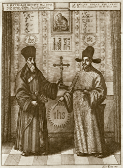 Matteo Ricci (1552-1610) and Paulus Li, from China Illustrated by Athanasius Kircher Matteo Ricci (1552-1610) and Paulus Li, from China Illustrated by Athanasius Kircher