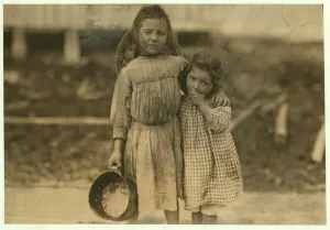 Maud and Grade Daly, 5 and 3 years old pick about a pot of shrimp each day for the Maud and Grade Daly, 5 and 3 years old pick about a pot of shrimp each day for the
